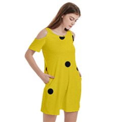 Women s Cold Shoulder Round Neck Mini Dress 