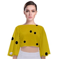 Tie Back Butterfly Sleeve Chiffon Top 