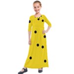 Punch Hole, Black Hole Kids  Quarter Sleeve Maxi Dress