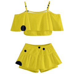 Kids  Off Shoulder Skirt Bikini 