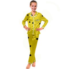 Kids  Satin Long Sleeve Pajamas Set 