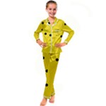 Punch Hole, Black Hole Kids  Satin Long Sleeve Pajamas Set