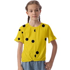 Kids  Cuff Sleeve Scrunch Bottom T-Shirt 