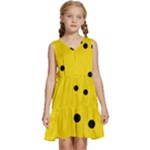 Punch Hole, Black Hole Kids  Sleeveless Tiered Mini Dress