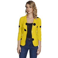 Women s One-Button 3/4 Sleeve Short Jacket 