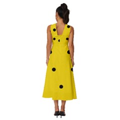 Sleeveless Cross Front Cocktail Midi Chiffon Dress 