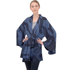 Long Sleeve Velvet Kimono  