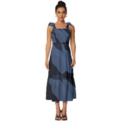 Tie-Strap Tiered Midi Chiffon Dress 