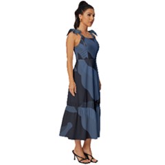 Tie-Strap Tiered Midi Chiffon Dress 