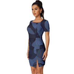 Fitted Knot Split End Bodycon Dress 