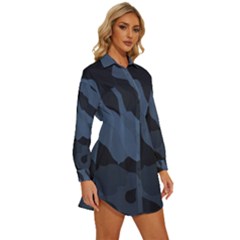 Womens Long Sleeve Shirt Dress 