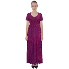 High Waist Short Sleeve Maxi Dress 