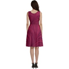 Sleeveless V-Neck Skater Dress with Pockets 