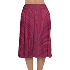 Velvet Flared Midi Skirt 