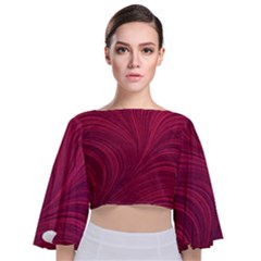 Tie Back Butterfly Sleeve Chiffon Top 