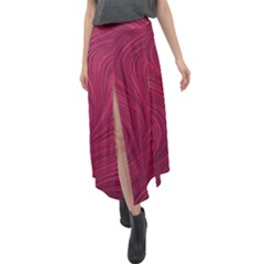 Velour Split Maxi Skirt 