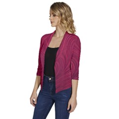 Women s Draped Front 3/4 Sleeve Shawl Collar Jacket 