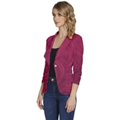 Women s One-Button 3/4 Sleeve Short Jacket 