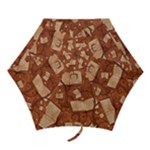 Retro Education Texture, Creative Education Background Mini Folding Umbrellas