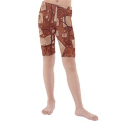 Kids  Mid Length Swim Shorts 