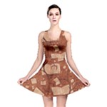 Retro Education Texture, Creative Education Background Reversible Skater Dress