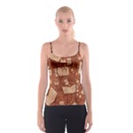 Retro Education Texture, Creative Education Background Spaghetti Strap Top