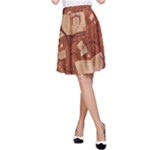 Retro Education Texture, Creative Education Background A-Line Skirt