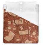 Retro Education Texture, Creative Education Background Duvet Cover (Queen Size)