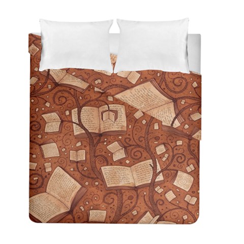 Retro Education Texture, Creative Education Background Duvet Cover Double Side (Full/ Double Size) from ArtsNow.com