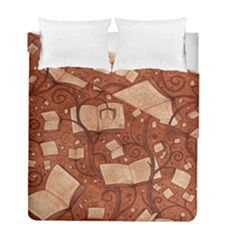 Retro Education Texture, Creative Education Background Duvet Cover Double Side (Full/ Double Size) from ArtsNow.com