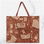 Retro Education Texture, Creative Education Background Zipper Large Tote Bag