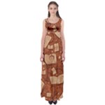 Retro Education Texture, Creative Education Background Empire Waist Maxi Dress