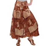 Retro Education Texture, Creative Education Background Women s Satin Palazzo Pants