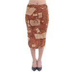 Retro Education Texture, Creative Education Background Midi Pencil Skirt