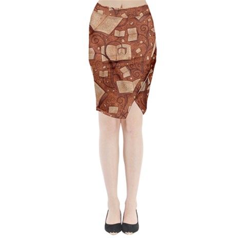 Retro Education Texture, Creative Education Background Midi Wrap Pencil Skirt from ArtsNow.com