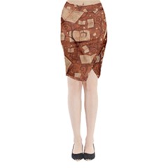 Retro Education Texture, Creative Education Background Midi Wrap Pencil Skirt from ArtsNow.com