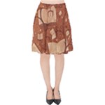 Retro Education Texture, Creative Education Background Velvet High Waist Skirt