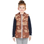 Retro Education Texture, Creative Education Background Kids  Hooded Puffer Vest