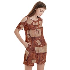 Women s Cold Shoulder Round Neck Mini Dress 