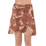 Retro Education Texture, Creative Education Background Wrap Front Skirt