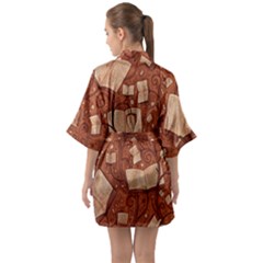 Half Sleeve Satin Kimono  