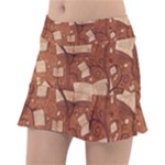 Retro Education Texture, Creative Education Background Classic Tennis Skirt