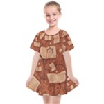 Retro Education Texture, Creative Education Background Kids  Smock Dress