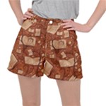 Retro Education Texture, Creative Education Background Women s Ripstop Shorts