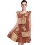 Retro Education Texture, Creative Education Background Tie Up Tunic Dress