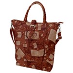 Retro Education Texture, Creative Education Background Buckle Top Tote Bag