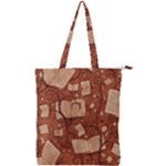 Retro Education Texture, Creative Education Background Double Zip Up Tote Bag