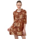 Retro Education Texture, Creative Education Background Mini Skater Shirt Dress