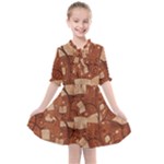 Retro Education Texture, Creative Education Background Kids  All Frills Chiffon Dress