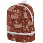 Retro Education Texture, Creative Education Background Zip Bottom Backpack